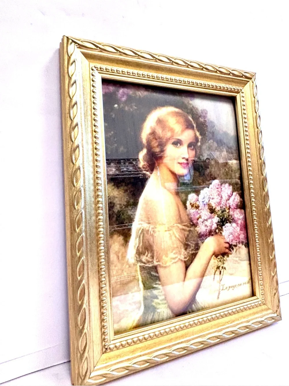 Vintage Style Gold Frame Lawrence Home 5 x 7 Easel Back F571011